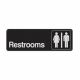 Restrooms Sign 3in x 9in