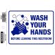 Wash Your Hands Sign 4in x 6in