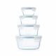 OXO Dish Glass Set Round 8pc With Snap Lid