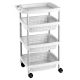 Vegetables Trolley 4 Tier White