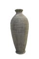 Round Vase Beige and Black 14.25 x 6.5 in (442-292668)