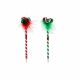 Jingle Bells Pen With Feather 8 in. Red / Green  (201-030006)
