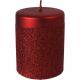 Christmas Pillar With Glitter 3x4in (200-6400364)