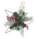 Xmas Wire Star Pine Cones Evergreen Red Berries (140-5700578)