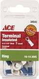 16-14 AWG Blue Insulated Ring Terminal 10pc