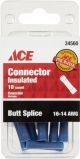 16-14 AWG Blue Insulated Butt Splice Connector 10pc