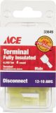 12-10 AWG Yellow Fully Insulated Male Disconnect 4pc
