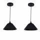Home Delight Hanging Lamp Black 2 pc (9079DUO-BK)