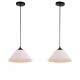 Home Delight Hanging Lamp White 2 pc (9079DUO-WH)