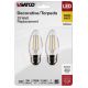 Satco LED Decorative Bulb B11 3W 2700K 2 pcs