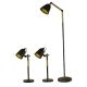 Lamp Set Wood/Black 3pc (9236-KIT)
