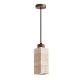 Hanging Lamp Wood/Stone Finish (01659-1H)