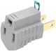 15 Amp 2 Pole 3 Wire 125V Single Outlet Adapter with Grounding Lug