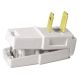 15 Amp 2pin White Angle Plug