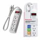 Honeywell Surge Protector 4 Outlet Power Strip White 1875W 90J