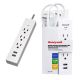 Honey Well Surge Protector 3 Outlet and Charging Ports Power Strip 1625W 450J