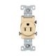 15 Amp 3 Wire Grounded Ivory Receptacle Single 817V