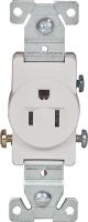 White Single Flush Receptacle 15 Amp 125 V (817W)