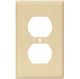 Duplex Receptacle Wall Plate Thermoset Ivory
