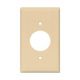 Wall Plate 1 Gang Single Recp. Ivory