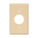 Wall Plate 1 Gang Single Recp. Ivory