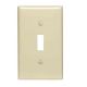 1 Gang Standard Size Toggle Wall Plate Ivory