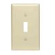 1 Gang Standard Size Toggle Wall Plate Ivory