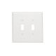 2 Gang Toggle Switch Wall Plate White (2139w)