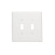 2 Gang Toggle Switch Wall Plate White (2139w)