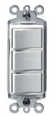 1755-W Decora 3 Gang Single Pole AC Combination Switch None-Grounded White