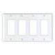 Wall Plate 4 Gang Decora Thermoset white (2164w)