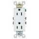 Decora Flush Plug Outlet 15A 125V White (1107-US)
