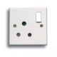 Square 15A 3 Pin Round Pin Switched Socket (LG9090)