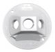 Weatherproof Round Cover 3 Hole White