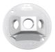 Weatherproof Round Cover 3 Hole White