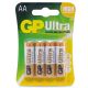 GP Ultra Alkaline Battery AA 4 pack