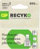 GP Recyko Rechargeable AAA 650mah (212680)