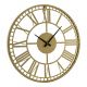 Decorative Roman Numerals Wall Clock Metal Gold and Black 17-3/4 in.