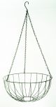 Panacea Green Steel Hanging Basket with Liner 14in