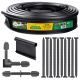Landscape Edging Kit Black 5in x 20ft