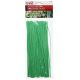 Green Plastic Coated Wire Ties 8in 100pk