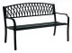 Living Accents Grass Back Park Bench Black Cast Iron 50 in. (8014609)