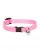 Lupine Basics Cat Collar with Safety Buckle and Bell  Pink 8-12 in. (8586323)