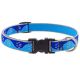 Lupine Pet Reflective Blue Paws Nylon Dog Collar 22in. Adjustable