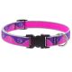 Lupine Pet Reflective  Pink Paws Nylon Dog Collar 22in. Adjustable