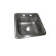 2-Hole Single Stainless Steel Bar Sink 15in Drop In