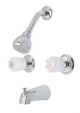 OakBrook Two Handle Tub and Shower Faucet in Chrome (48372)