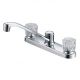 OakBrook Chrome Finish Two Handle Kitchen Faucet Without Side Spray