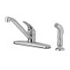 OakBrook Chrome Finish Single Handle Kitchen Faucet with Spray