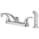 OakBrook Two Handle Kitchen Faucet with Sprayer Chrome (4547949)